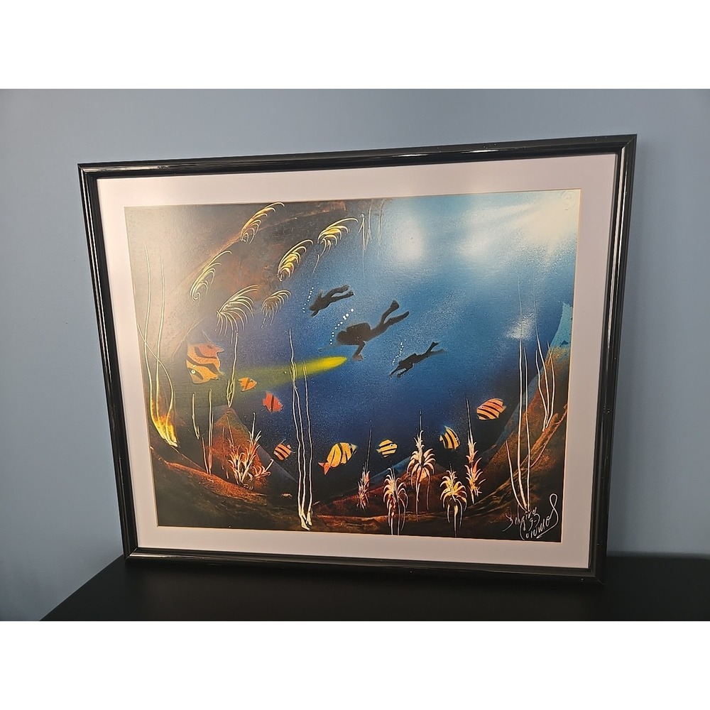 Spray Paint Art Original: The Deep Blue Cozumel 19x23 Signedβ